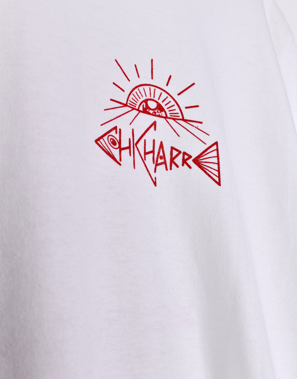 Camiseta Fish Blanca/Roja